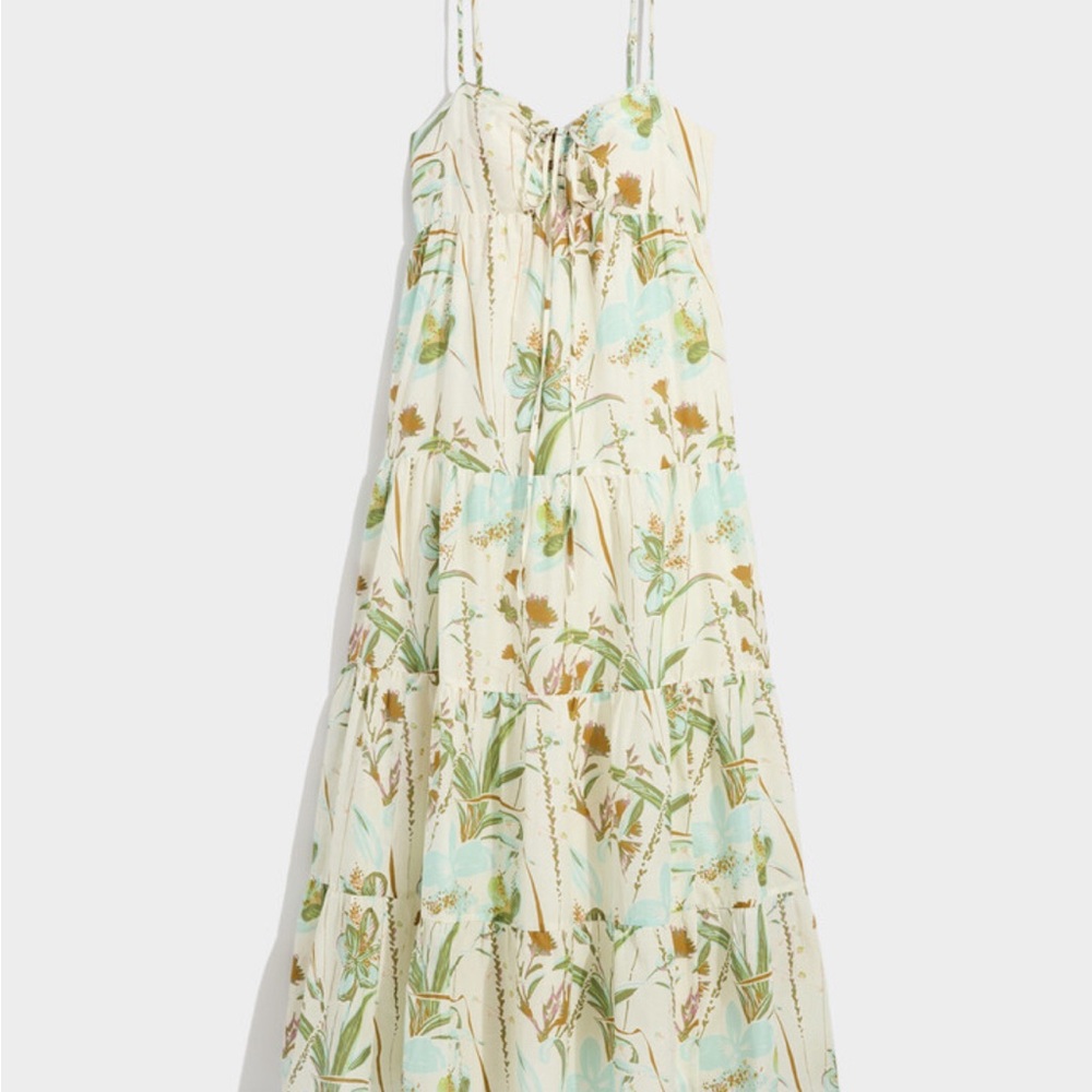 Vineyard Vines Ruched Haterneck Maxi Wildflower Stone Large XLarge New With Tags